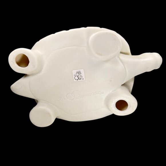 Vtg Dept 56 Snowbunnies Riding Turtle 1995 It's Working We're Going Faster - Picture 9 of 13